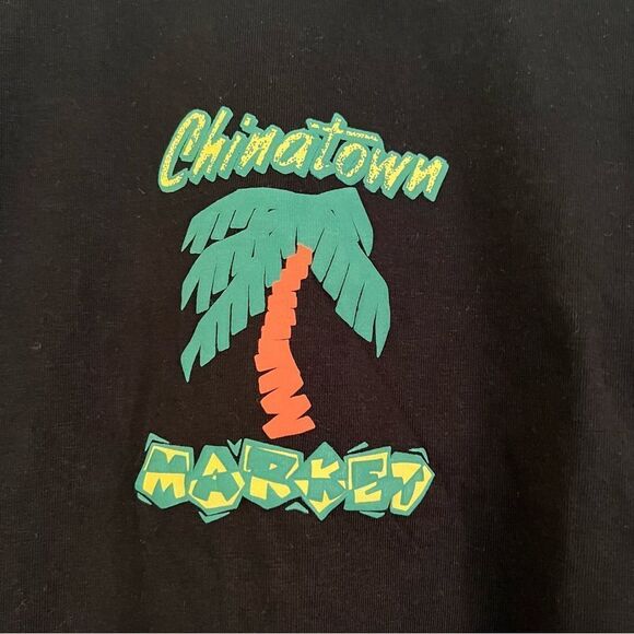 Chinatown Market Deadstock Palms Sun Puff Print Shirt Black Medium NEW - Picture 4 of 6